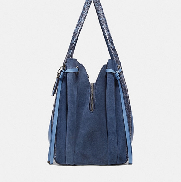 NWT: Coach Mixed Leather & Snake Harmony Carryall - Picture 7 of 12